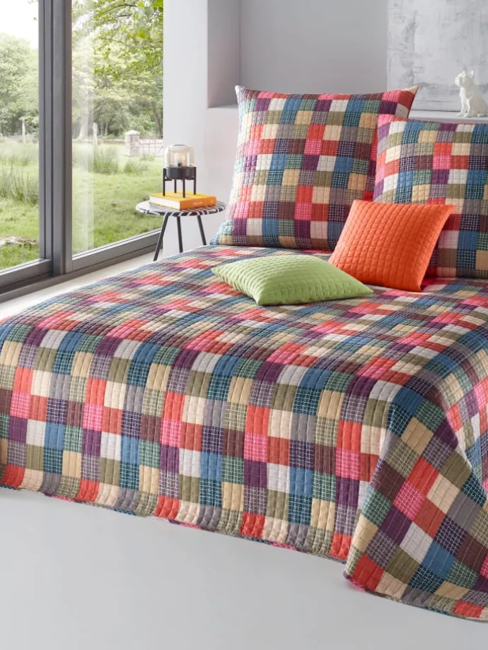 Tagesdecke in terra+grün