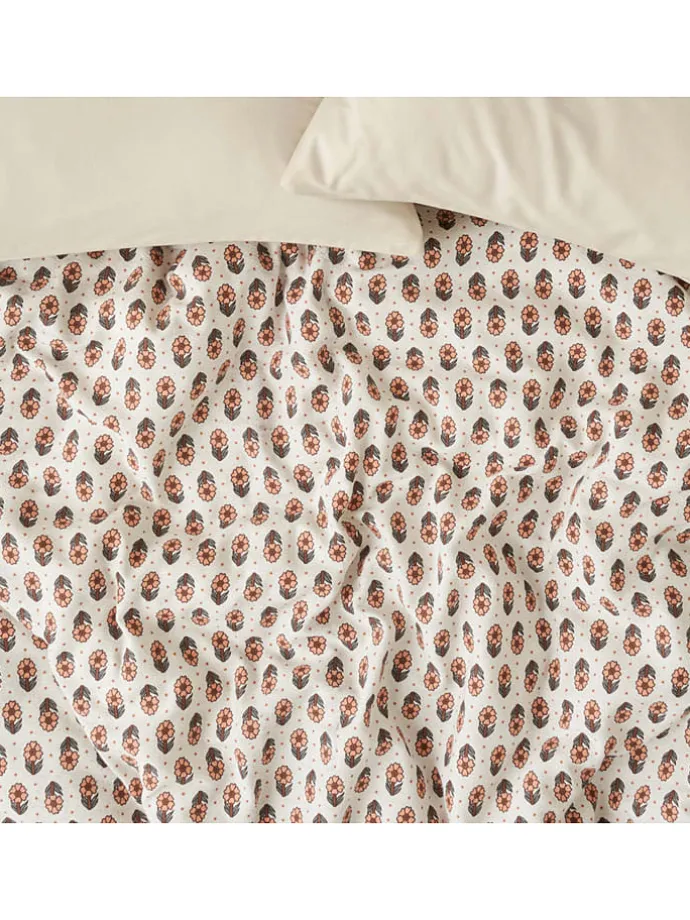 Tagesdecke in Weiß/ Orange