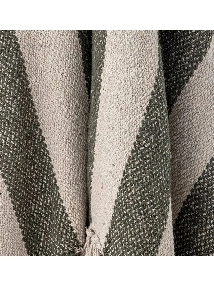 Tagesdecke ''Jodina'' in Beige/ Grün - (L)160 x (B)130 cm