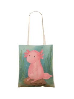 Tasche Axolotl Niedlich Design ohne Spruch in Weiß