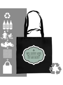 Tasche Was stimmt denn mit dir nicht in Schwarz - 40x40