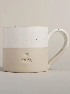 Tasse "Papa" in Beige/ Weiß - 350 ml
