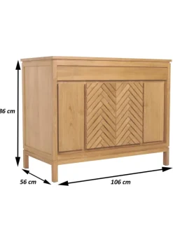 Teak-Waschbeckenunterschrank M74
