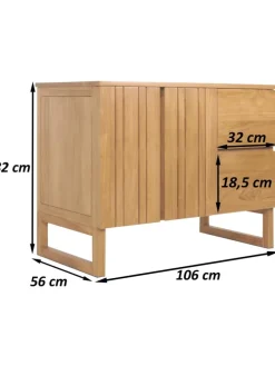 Teak-Waschbeckenunterschrank M72