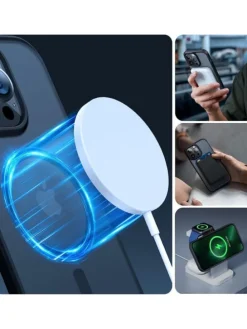 TechProtect MagMat Magnetisch Hülle für iPhone 15 Pro Max Titan matt in Titan