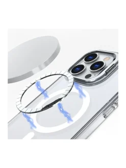 TechProtect MagStand magnetisch Hülle iPhone 16 Pro transparent in Transparent