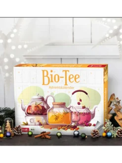 Tee Adventskalender mit 24 einzelnen Teebeuteln in Bunt