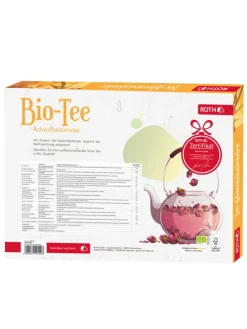 Tee Adventskalender mit 24 einzelnen Teebeuteln in Bunt