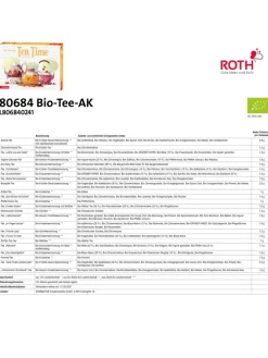 Tee Adventskalender mit 24 einzelnen Teebeuteln in Bunt