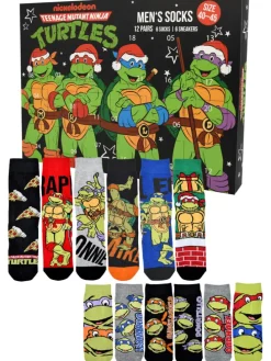 Teenage Mutant Ninja Turtles Socken Adventskalender 12 Paar Socken in Mehrfarbig