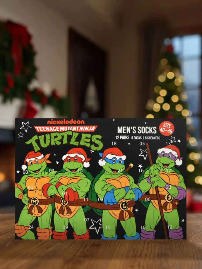 Teenage Mutant Ninja Turtles Socken Adventskalender 12 Paar Socken in Mehrfarbig