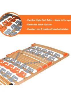 Teiltellerlattenrost KombiFlex starr oder verstellbar in Natur