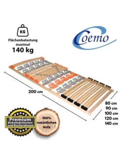 Teiltellerlattenrost KombiFlex starr oder verstellbar in Natur
