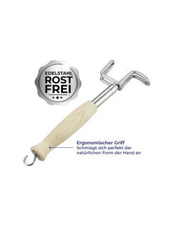 Teleskop-Anziehhilfe in Beige/ Silber - (L)70 cm