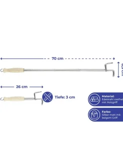 Teleskop-Anziehhilfe in Beige/ Silber - (L)70 cm