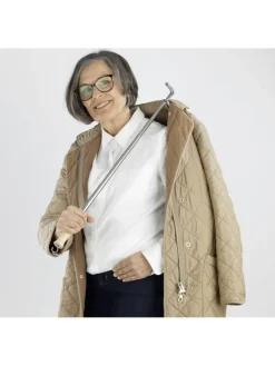 Teleskop-Anziehhilfe in Beige/ Silber - (L)70 cm