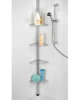 Teleskop-Eckregal "Prea" in silber