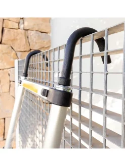 Teleskopleiter in Silber/ Schwarz - (L)9 x (B)48 x (H)320 cm