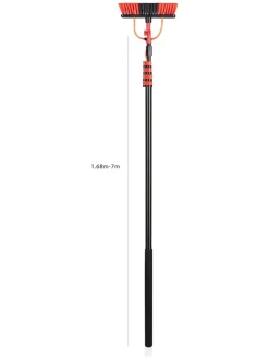 Teleskop-Reinigungsbürste in Schwarz - (L)7 m