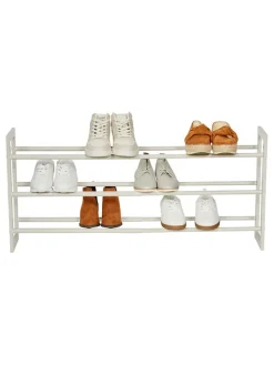 Teleskop-Schuhregal in Creme