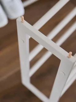 Teleskop-Schuhregal in Creme