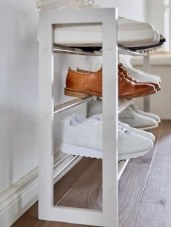 Teleskop-Schuhregal in Creme