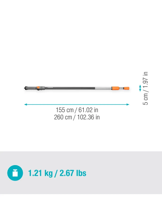 Teleskop-Stiel "M-XL" in Schwarz