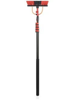 Teleskop-Wasserbürste in Schwarz/ Rot - (H)460 cm