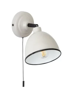 Telio Wandleuchte Zugschalter in grau/taupe