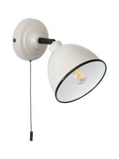 Telio Wandleuchte Zugschalter in grau/taupe