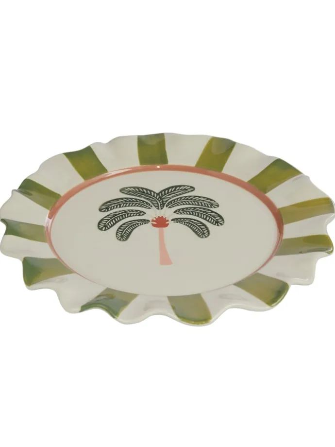 Teller PALACIO Palmehandbemalt in Multicolor