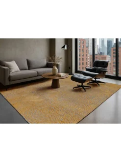 Teppich Gold Stone in gold