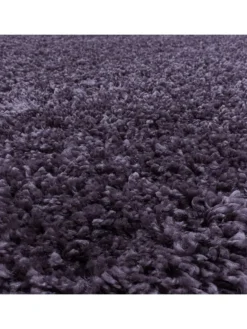 Teppich Hochflor Shaggy Uni-Look Polypropylen Wohnzimmer in VIOLETT