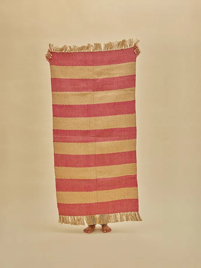 Teppich in Creme/ Lila - (L)150 x (B)90 cm