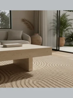 Teppich In-/Outdoor Jute-Optik Flachgewebe Grobe Linien Polypropylen