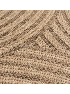 Teppich In-/Outdoor Jute-Optik Flachgewebe Grobe Linien Polypropylen