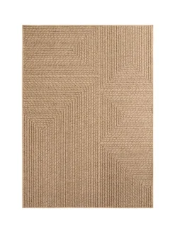 Teppich In-/Outdoor Jute-Optik Flachgewebe Unicolor Polypropylen