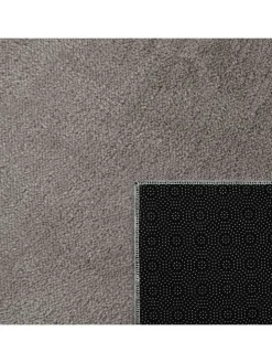 Teppich Kurzflor waschbar Unifarben Wohnzimmer in Grau