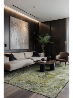 Teppich Olive in grün