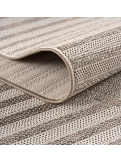 Teppich Outdoor Flachgewebe Boho Muster Polypropylen Balkon in Beige