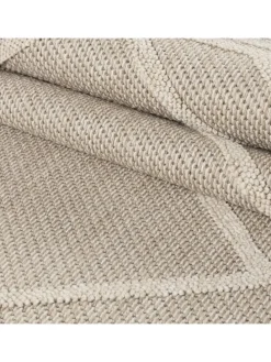 Teppich Outdoor Flachgewebe Boho-Muster Polypropylen Küche in Beige