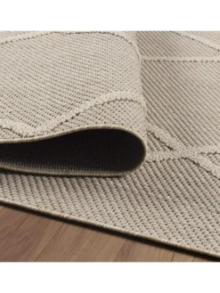 Teppich Outdoor Flachgewebe Boho-Muster Polypropylen Terrasse in Beige