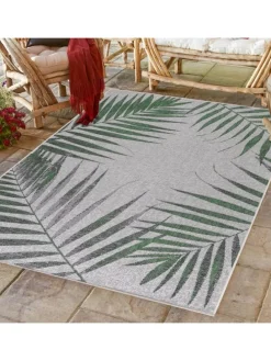 Teppich Outdoor Flachgewebe Dschungel-Design Polypropylen Terrasse