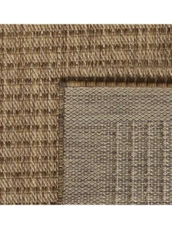 Teppich Outdoor Flachgewebe Uni-Farbe Polypropylen Balkon in Braun