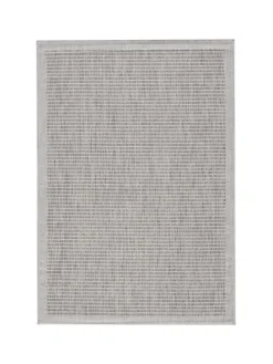 Teppich Outdoor Flachgewebe Uni-Farbe Polypropylen Balkon in Grau