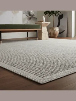 Teppich Outdoor Flachgewebe Uni-Farbe Polypropylen Balkon in Grau