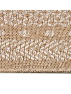 Teppich Outdoor Flachgewebe Vintage Polypropylen Terrasse in Beige
