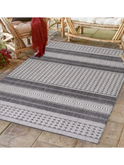 Teppich Outdoor Flachgewebe Antik-Optik Polypropylen Terrasse