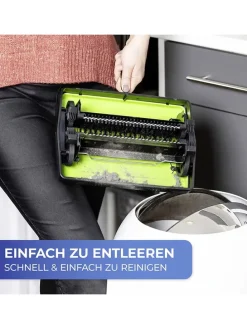 Teppichkehrer in Grün/ Schwarz - (B)28 x (H)105 x (T)19 cm