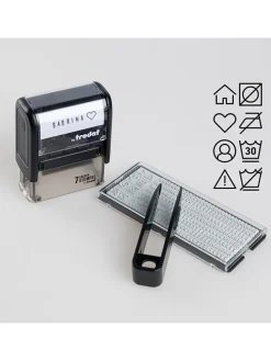 Textilstempelset "7 Sachen" in Schwarz